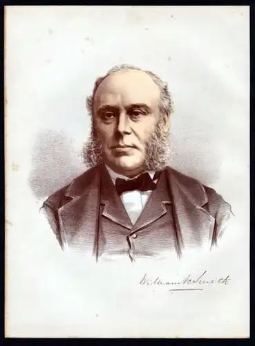 William Henry Smith (1825-1891) Politiker - Lithographie Portrait