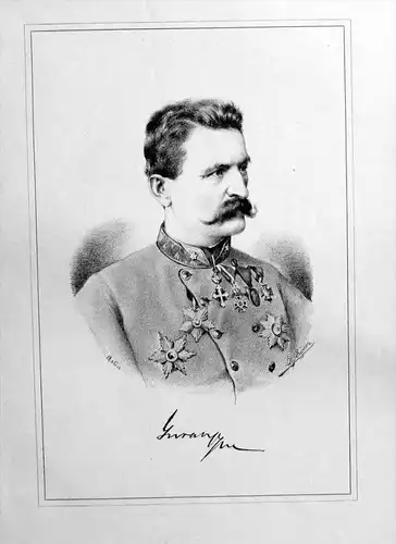 Alexander Guran Generalmajor Portrait Lithographie litho lithograph