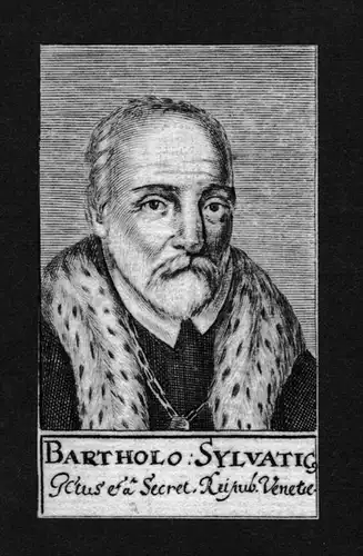 Bartholomäus Sylvaticus Jurist lawyer Professor Kupferstich Portrait