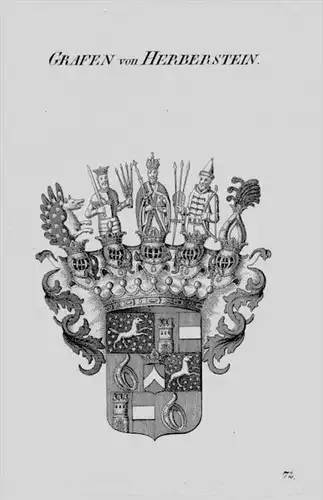 Herberstein Wappen Adel coat of arms heraldry Heraldik crest Kupferstich
