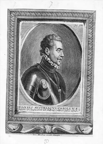 Juan de Austria Johann Österreich Portrait Kupferstich gravure
