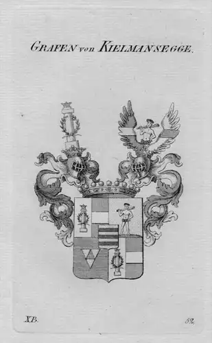 Kielmansegge Wappen Adel coat of arms heraldry Heraldik crest Kupferstich