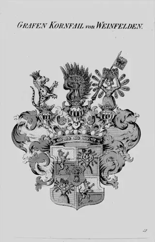 Weinfelden Wappen Adel coat of arms heraldry Heraldik crest Kupferstich