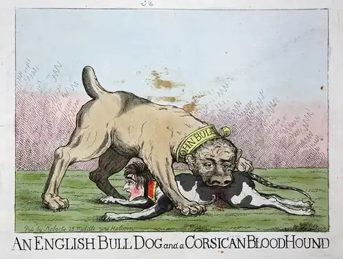 An English bull dog and a Corsican blood hound. - Napoleon Bonaparte John Bull dog Hund dogs Hunde French bloo