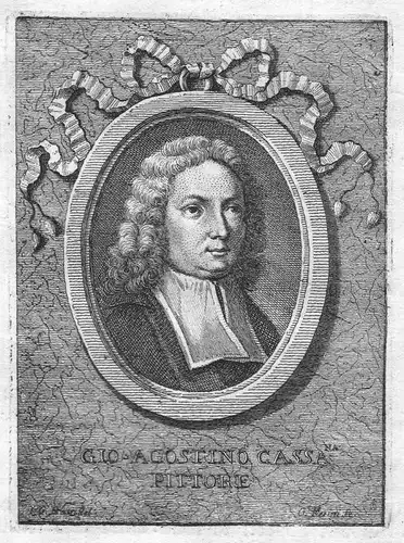 Gio. Agostino Cassa Pittore - Giovanni Agostino Ratti Maler painter Portrait Kupferstich copper engraving anti