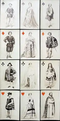 Parisian Actors and Opera Singers - First photographic playing cards Spielkarten cartes a jouer Kartenspiel Pa