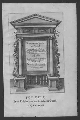 Princelyck Cabinet Delft Titelblatt title Kupferstich engraving
