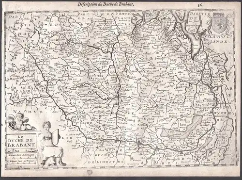 Le Duche de Brabant - Maastricht Hasselt Genk Beögique Belgien Colom Holland Nederland map carte