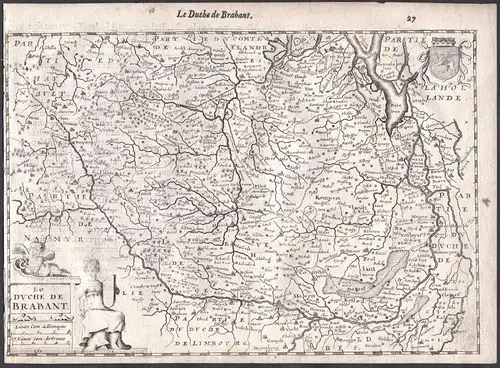 Le Duche de Brabant - Hasselt Beringen Genk Kempen Maastricht Colom Holland Nederland map carte