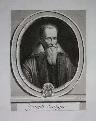 Joseph Justus Scaliger Gelehrter Frankreich France Kuperstich Portrait