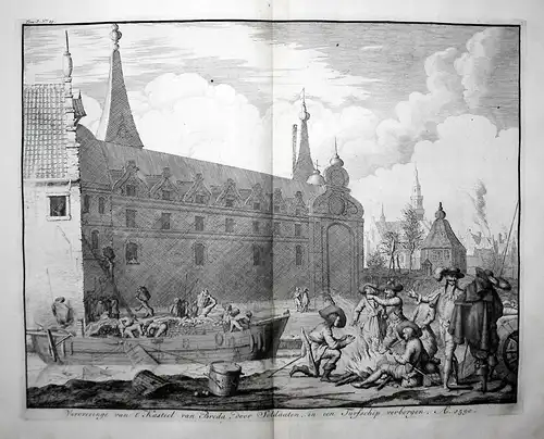 Veroveringe van t'Kasteel van Breda, door Soldaaten, in een Furfschip verborgen, A. 1590 - Breda Holland Neder