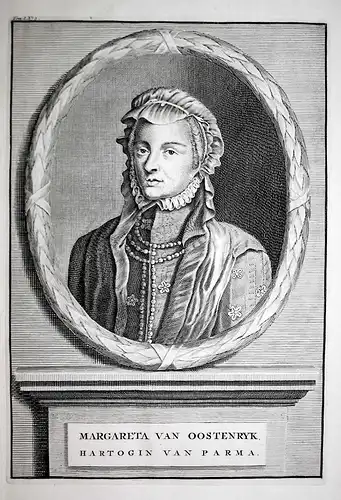 Margareta van Oostenryk - Margarethe von Österreich Erzherzogin Hall Tirol Stift Portrait Kupferstich engravin