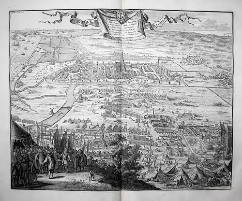 Het Beleg van Haarlem - Haarlem Holland Nederland Siege Belagerung gravure Kupferstich engraving antique print