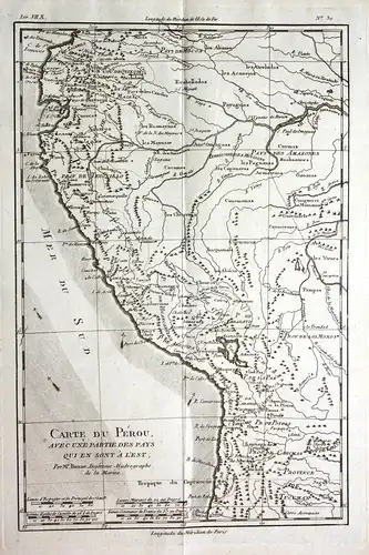 Carte du Perou - Peru South America Südamerika Kupferstich Karte map engraving