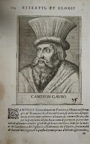 Campson Gavro Al-Ashraf Qansuh Al-Ghuri (1441-1516) -- Mamluk Sultan Egypt Portrait Kupferstich engraving