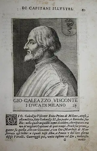 Gio Galeazzo Visconte I DVCA di Milano Gian Galeazzo Visconti Milano (1351-1402) -- Crema Cremona Bergamo Bres