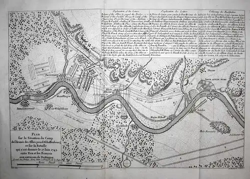 Schlacht bei Dettingen, anno 1743, Theatrum Europaeum 1750
