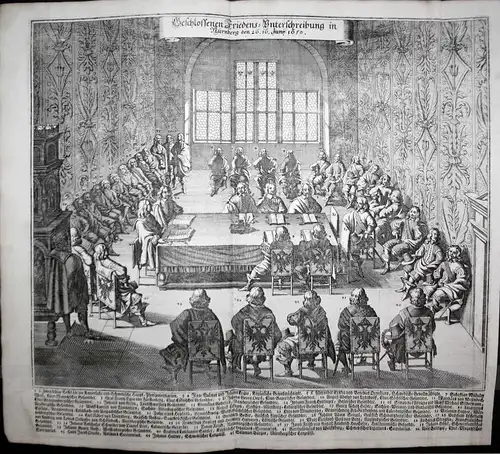 Beschlossenen Friedens Unterschreibung in Nürnberg Juni 1650.