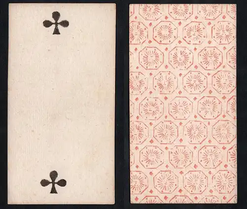 (Kreuz 2) - Original 18th century playing card from Liege (by Dubois) / carte a jouer / Spielkarte - Tarot