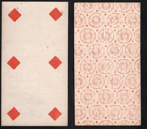 (Karo 6) - Original 18th century playing card from Liege (by Dubois) / carte a jouer / Spielkarte - Tarot