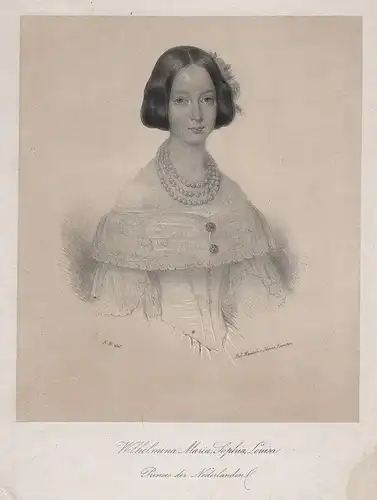 Wilhelmina Maria, Sophia, Louisa. - Princess Sophie of the Netherlands (1824-1897) Prinzessin Niederlande Port