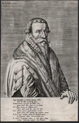 Leges Romulidum, et coelestia dogmata callens... - Christoph Herdesianus (1523-1585) Jurist Theologe Wittenber