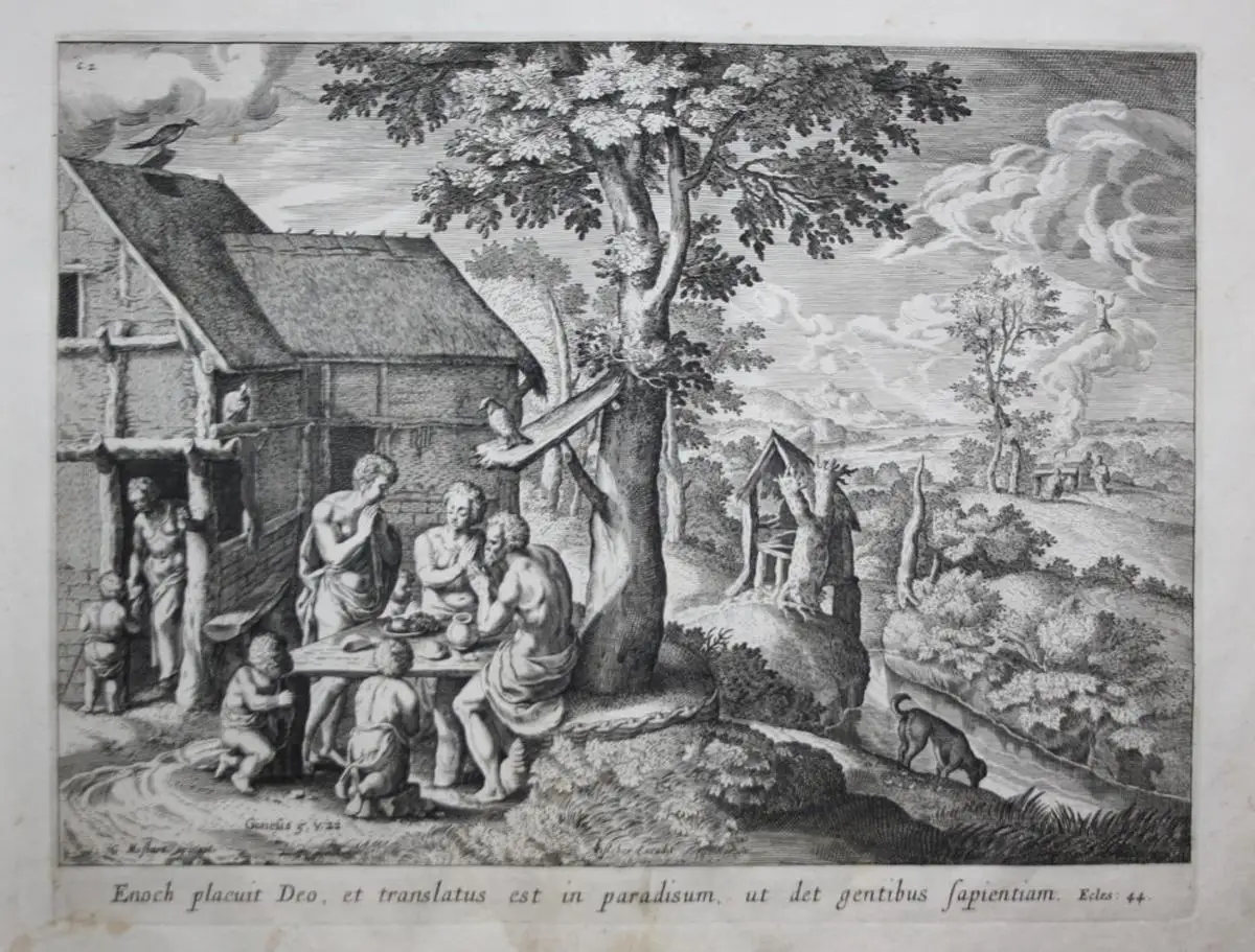 Enoch placuit Deo, et translatus est in paradisum, ut det gentibus saptientiam - Enoch praying with his family 0