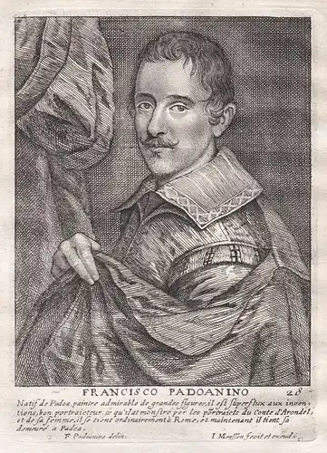 Francisco Padoanino - Francisco Padoanino Maler painter Portrait Kupferstich copper engraving antique print