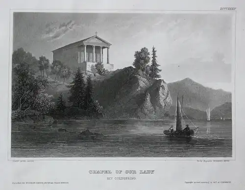 Chapel of our Lady bey Coldspring - Coldspring Chapel New York Amerika Hudson America Ansicht view Stahlstich