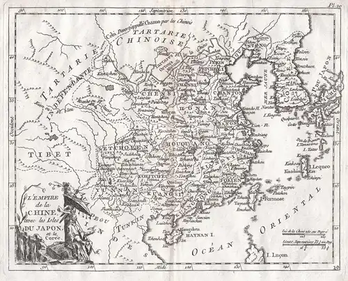 L'Empire de la Chine. Avec les Isles du Japon, et la Coree - China Japan Südkorea South Korea Asien Asia Karte