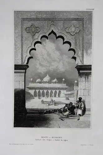 Moti-Musjet Pallast der Mogul - Kaiser in Agra - Moti Masjid Pearl Mosque Agra Fort India Indien Asia Asien An