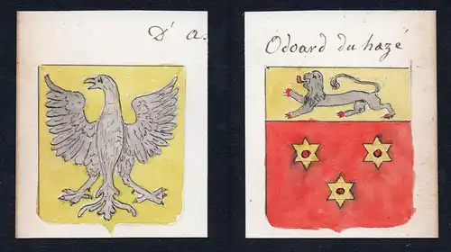 Odoard du haze - Odoard du Haze Savoyen Frankreich France Wappen Adel coat of arms heraldry Heraldik Aquarell