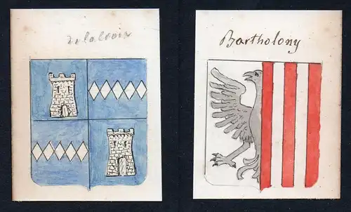 Bartholony / de la Croix - de La Croix Bartholony Italien Schweiz Frankreich Italia Suisse France Wappen Adel