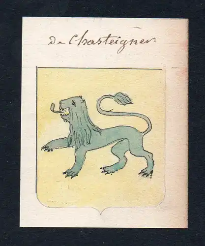 de Chasteignen - Charles Poitevin Chasteignet Frankreich France Wappen Adel coat of arms heraldry Heraldik Aqu