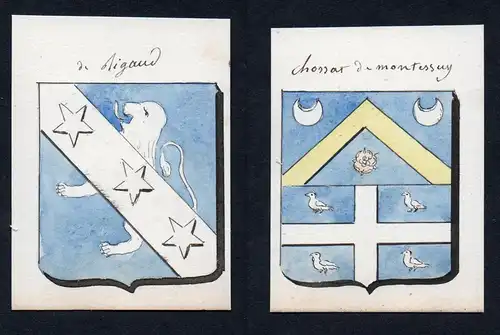 Chossat de Montessuy / de Rigaud - Chossat De Montessuy Rigaud de Vaudreuille Frankreich France Wappen Adel co