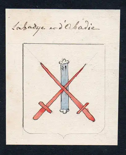 Labadye et d'Abadie - Labadye Abadie Bretagne Frankreich France Wappen Adel coat of arms heraldry Heraldik Aqu