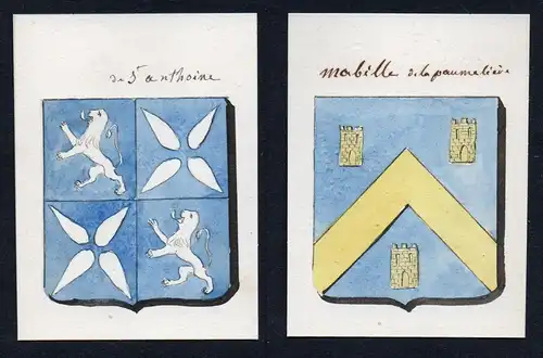 de St. anthoine / Mabille de la paumeliere - Saint-Antoine Mabille de la paumeliere Frankreich France Wappen A