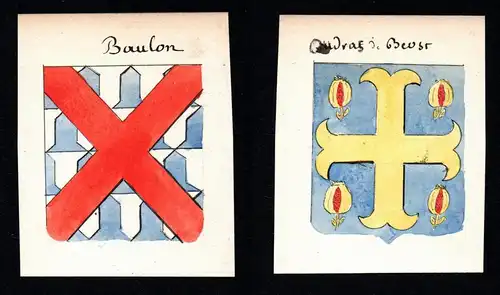 Baulon / Audray de Beust - Baulon Audray Beust Frankreich France Wappen Adel coat of arms heraldry Heraldik Aq