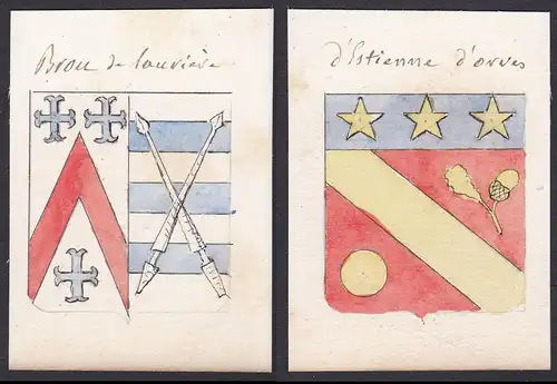 Brou de laurieve / d'Estienne d'orves - Brou Estienne Orves Familie family Frankreich France Wappen Adel coat