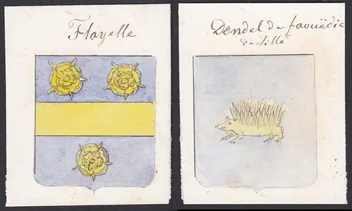 Flayelle / Dondel de Faouedic da Aille - Flayelle Dondel du Faouëdic Frankreich France Wappen Adel coat of arm