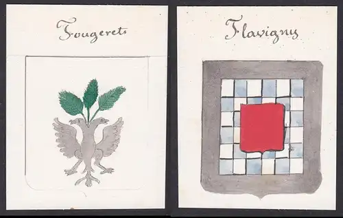 Fougerets / Flavigny - Les Fougerêts Flavigny-sur-Ozerain Frankreich France Wappen Adel coat of arms heraldry