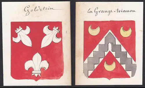 Goldstein / la Grange-trianon - Goldstein Sachsen La Grange-Trianon Frankreich France Wappen Adel coat of arms