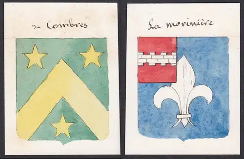 de Combres / La moriniere - Combres Morinière Frankreich France Wappen Adel coat of arms heraldry Heraldik Aqu