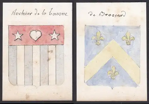 Rochier de la baume / de Brossard - Rocher de la Baume de Brossard Frankreich France Wappen Adel coat of arms
