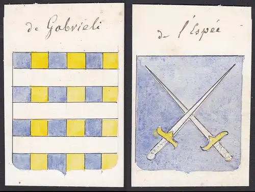de Gabrieli / de l'Espee - Gabriel de Gabrieli l'Espée Frankreich France Wappen Adel coat of arms heraldry Her