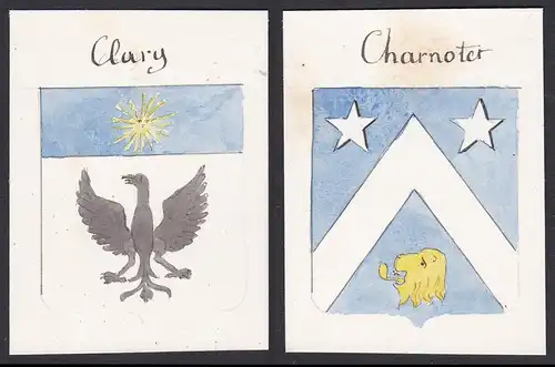 Clary / Charnotet - Clary Marseille Jean-Baptiste Charnotet Frankreich France Wappen Adel coat of arms heraldr