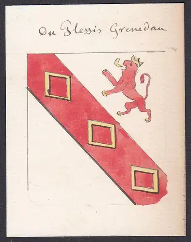 Du Plessis Grenedan - Plessis de Grenédan Familie family Frankreich France Wappen Adel coat of arms heraldry H