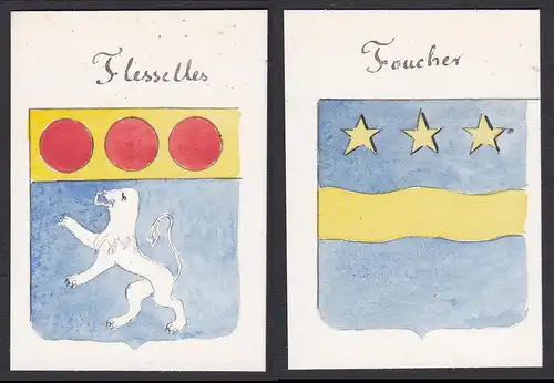 Flesselles / Foucher - Flesselles Hauts-de-France Foucher Frankreich France Wappen Adel coat of arms heraldry