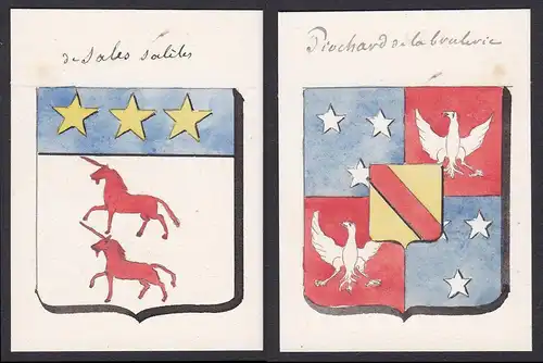 de Sales Saliles / Prochard de la brulerie - Sales Prochard Brûlerie Frankreich France Wappen Adel coat of arm