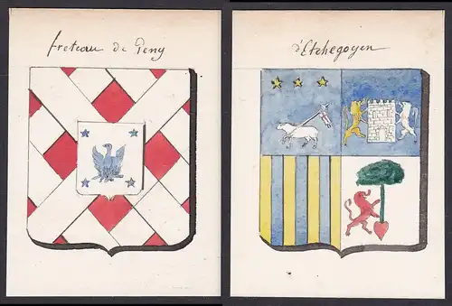Freteau de Peny / d'Etchegoyen - Fréteau Etchegoyen Frankreich France Wappen Adel coat of arms heraldry Herald